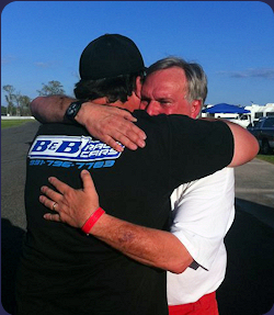 A Very Happy Racer after winning the Hemi Shootout